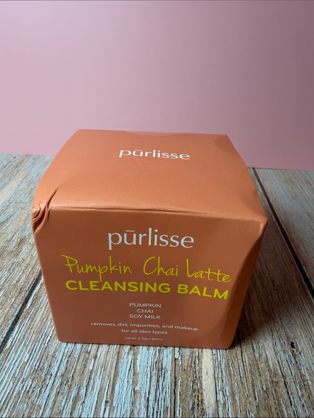 purlisse Pumpkin Chai Latte Cleansing Balm — orange